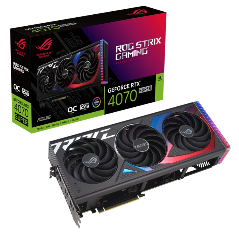 TARJETA DE VIDEO ASUS ROG-STRIX-RTX4070S-O12G-GAMING OC 12GB GDDR6