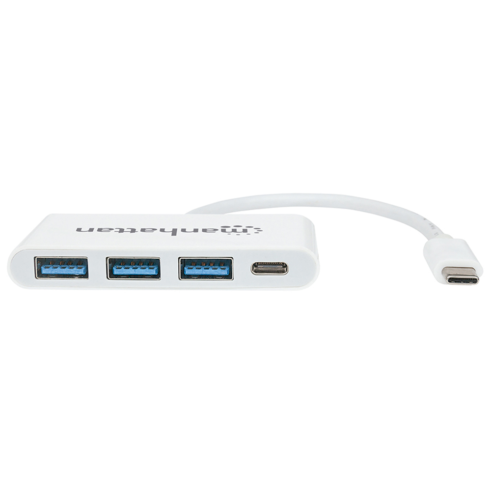 HUB USB-C MANHATTAN 3 PTOS AH S/FUENTE + 1 PTO CH 163552