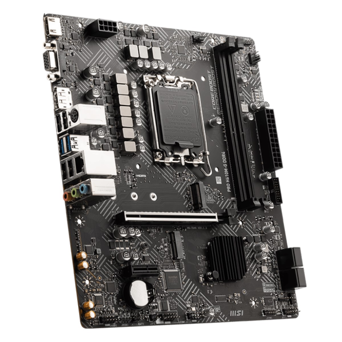 TARJETA MADRE MSI PRO H610M-G DDR4 M.2 PCIE 4.0 12TH 1700 MATX HDMI (ED)