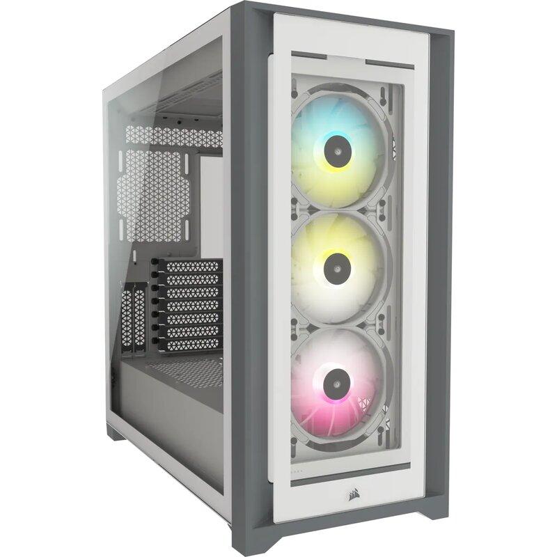(ED) GABINETE CORSAIR ICUE 5000X RGB WHITE TG ATX CC-9011213-WW