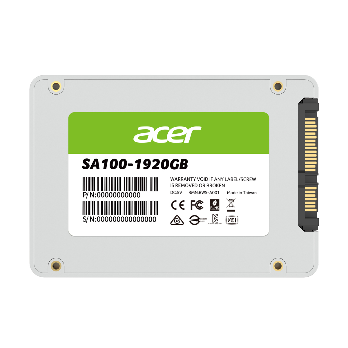 UNIDAD SSD ACER SA100 1920GB SATA 2.5" 560MB/S (BL.9BWWA.105)