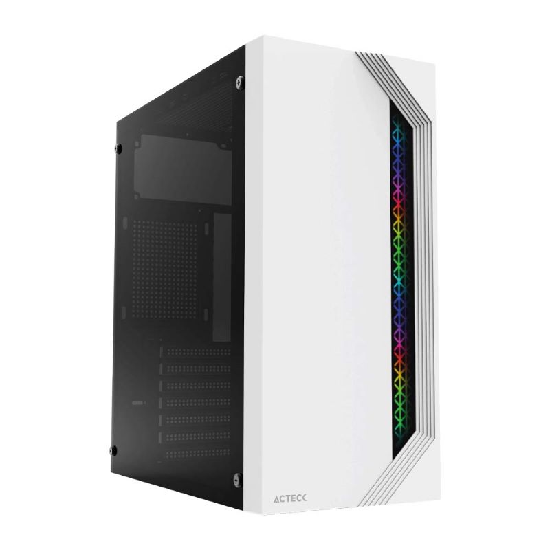 GABINETE ACTECK MEDIA TORRE VIKEN ATX 500W CRISTAL BLANCO AC-935708
