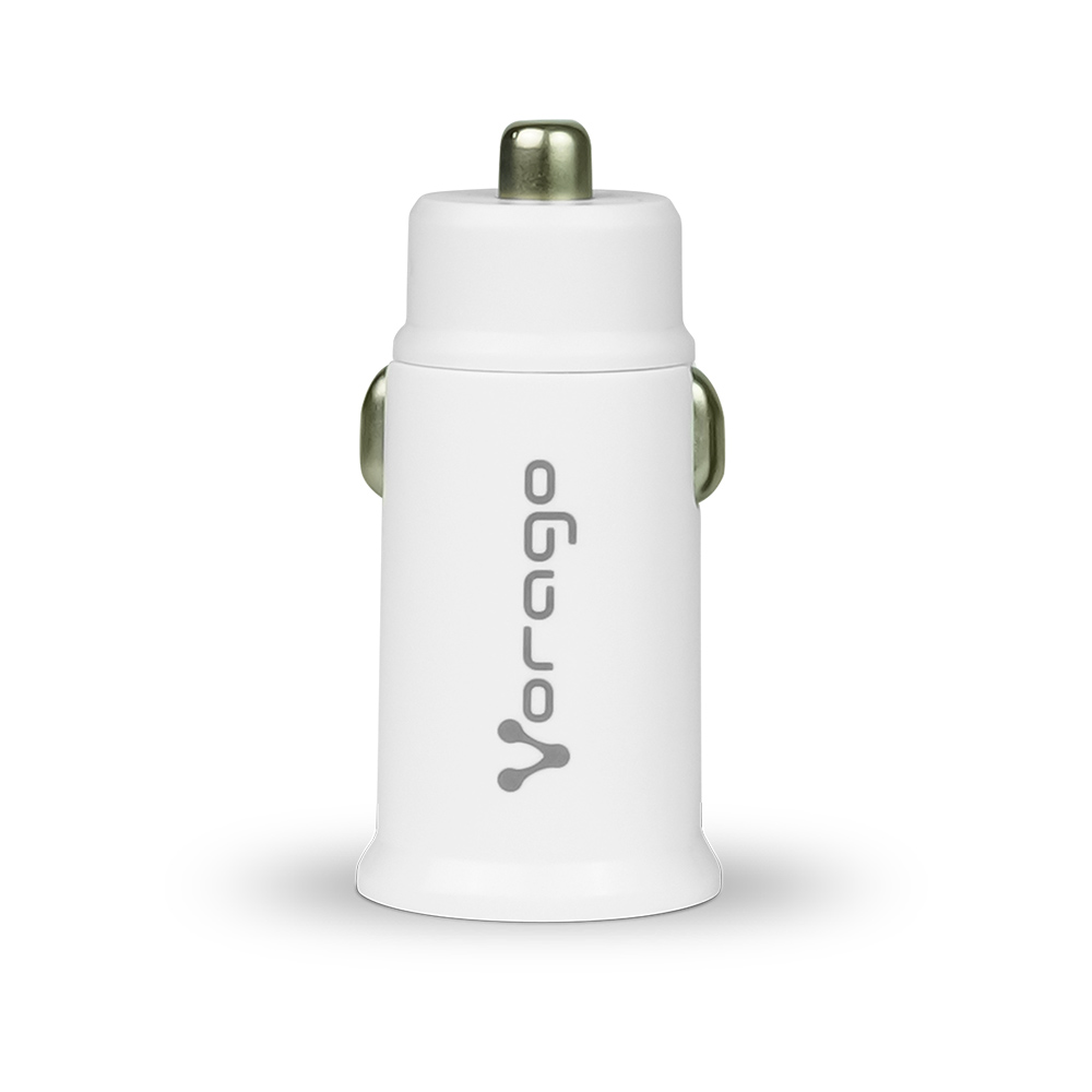 CARGADOR PARA AUTO VORAGO 1XUSB-C 20W 1XUSB A QCH 3.0 BLANCO AU-305-WH