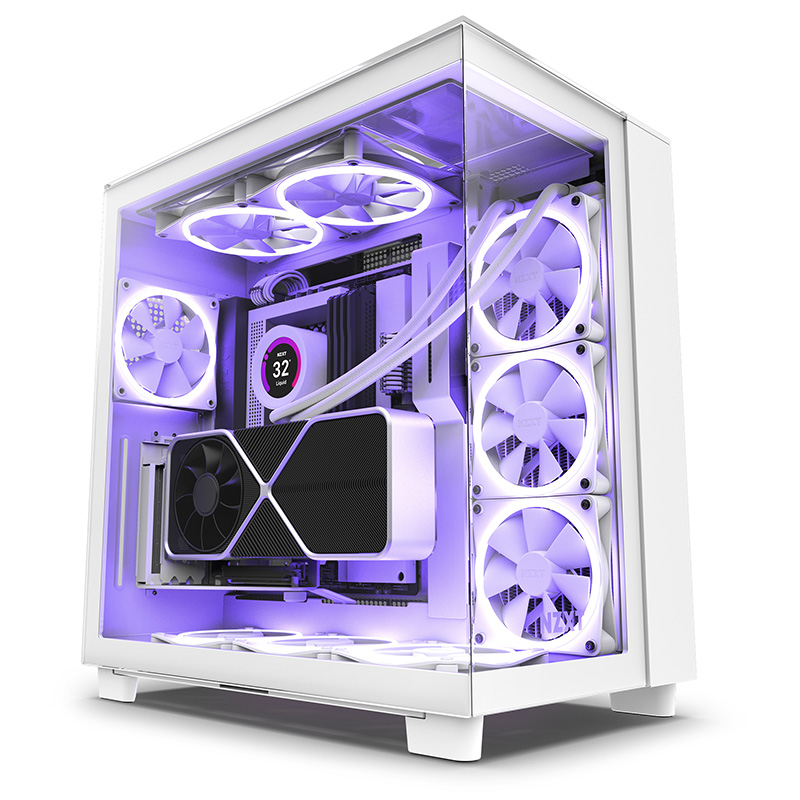 GABINETE NZXT H9 ELITE MID-ITX/MICROATX/ATX 3V F120RGB WH CM-H91EW-01