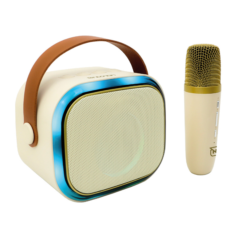 BOCINA KARAOKE NECNON NB-203MIC INAL/BT5.3/FM/MICSD/USB/3.5MM/5W BEIGE NBBS2314VA