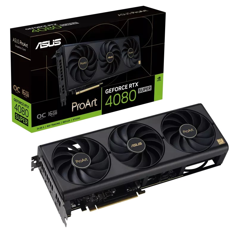 TARJETA DE VIDEO ASUS PROART-RTX4080S-O16G OC 16GB GDDR6X DP/HDMI