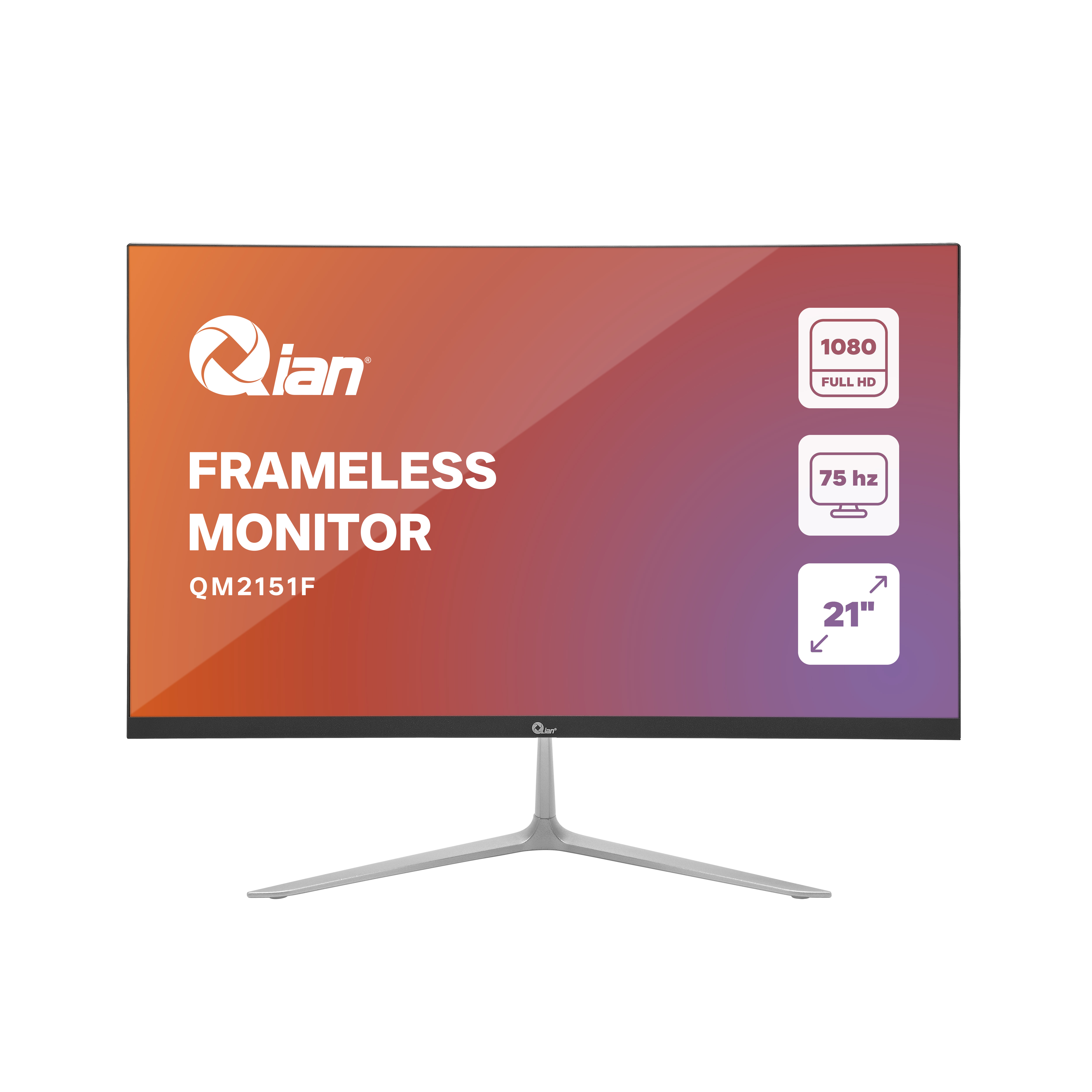 MONITOR QIAN QM2151F- 21.5"/LED/ FRAMELESS/ FULLHD/ VGA/ HDMI/ S/MARCO