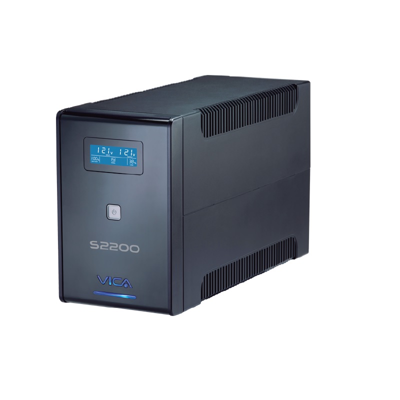 NO BREAK/UPS VICA 2200VA/1200W 10 TOMAS, RJ11/45 PANTALLA LCD (S 2200)