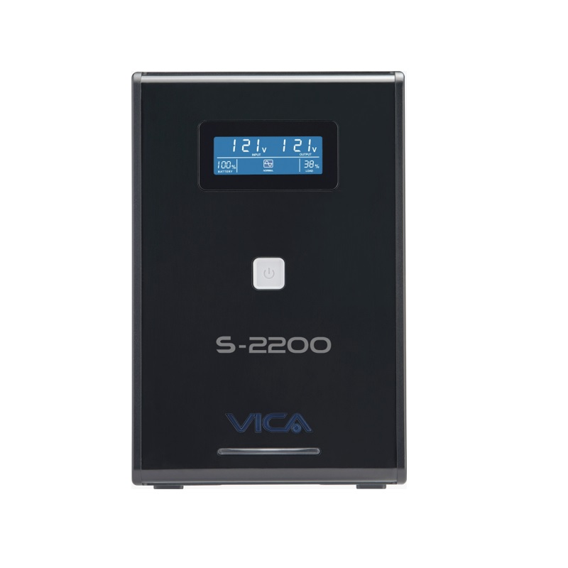 NO BREAK/UPS VICA 2200VA/1200W 10 TOMAS, RJ11/45 PANTALLA LCD (S 2200)