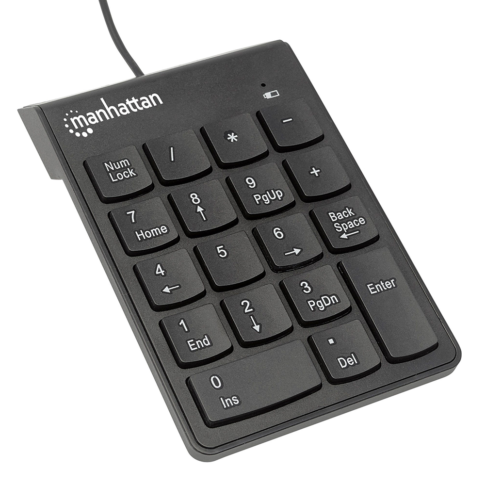 TECLADO NUMERICO MANHATTAN USB ALAMBRICO 18 TECLAS NEGRO 176354