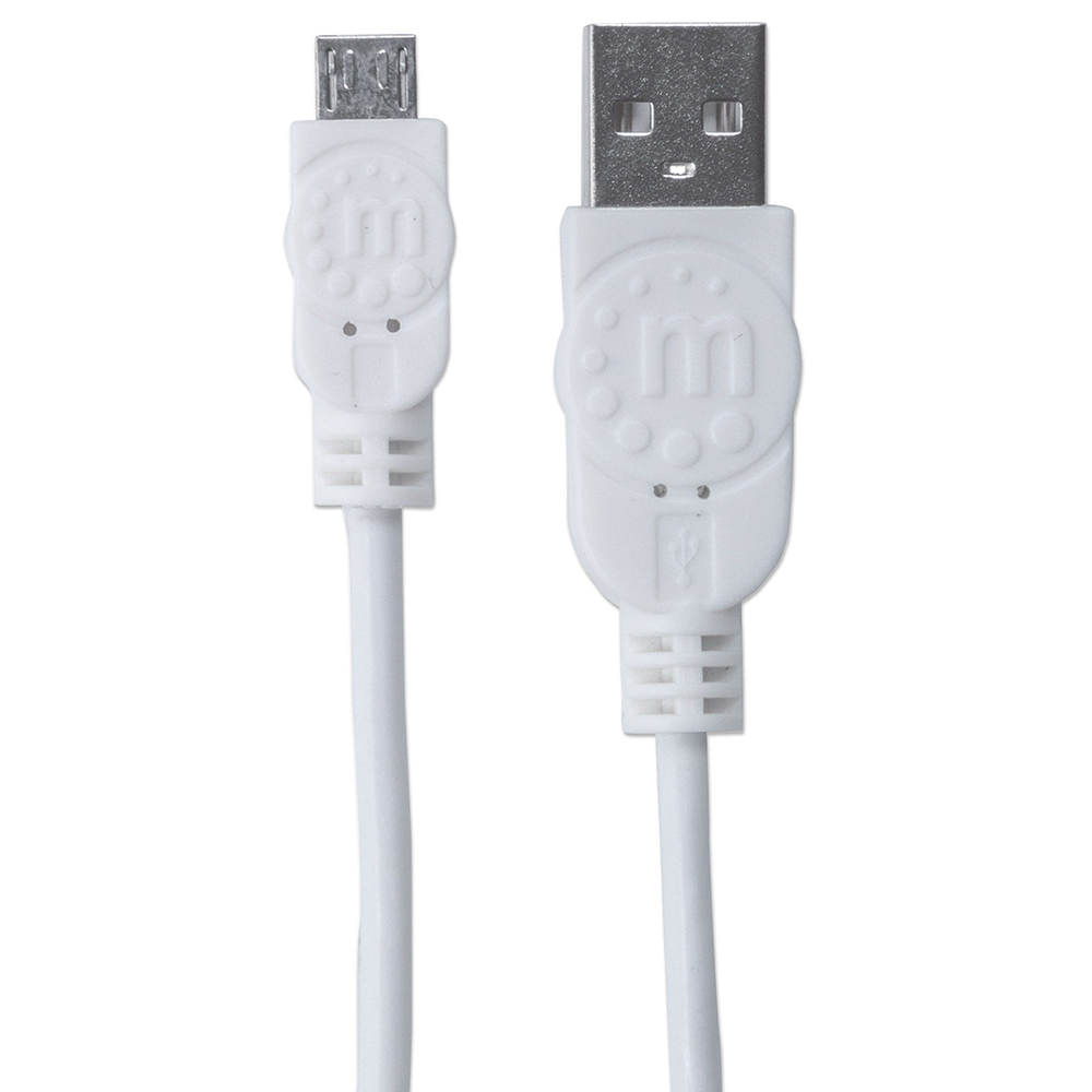 CABLE USB MANHATTAN V2.0 A-MICRO B 1.0M BLANCO 323987