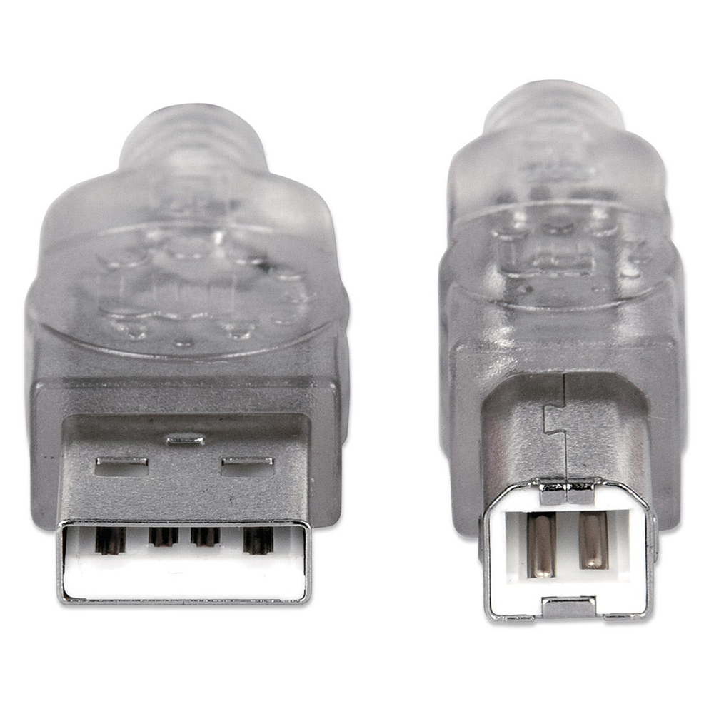 CABLE USB V2.0 MANHATTAN A-B  4.5M PLATA 340465