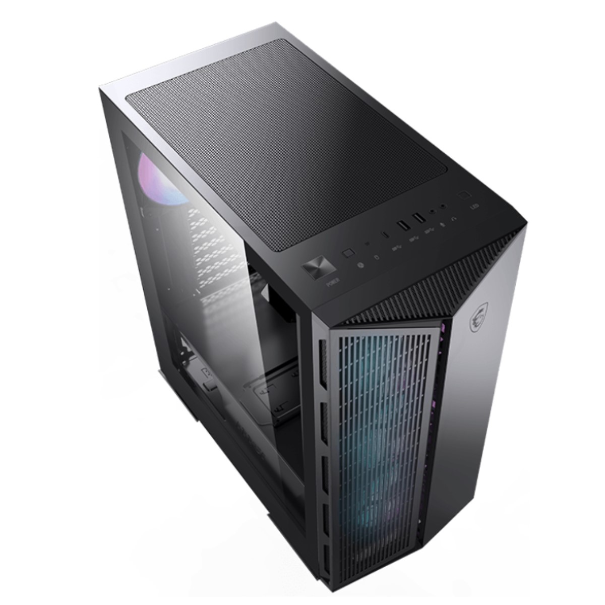 GABINETE GAMER MSI MPG GUNGNIR 111R BLACK MID TOWER 3 FAN ARGB (ED)