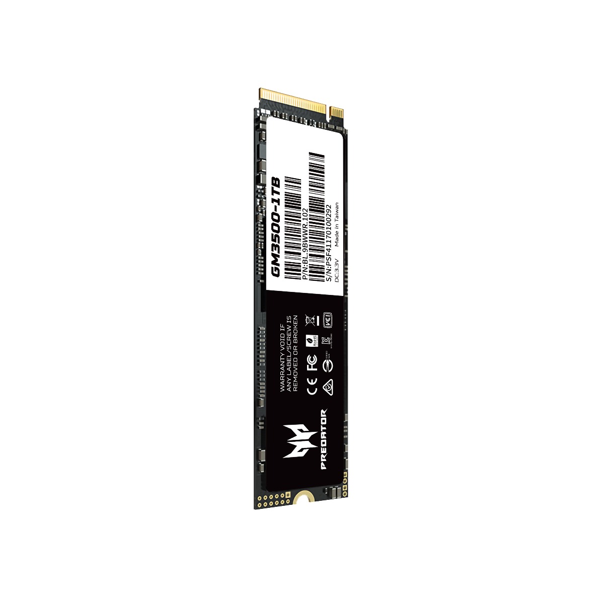 UNIDAD SSD PREDATOR GM3500 1TB M.2 NVME GEN3X4 3400MB/S (BL.9BWWR.102)