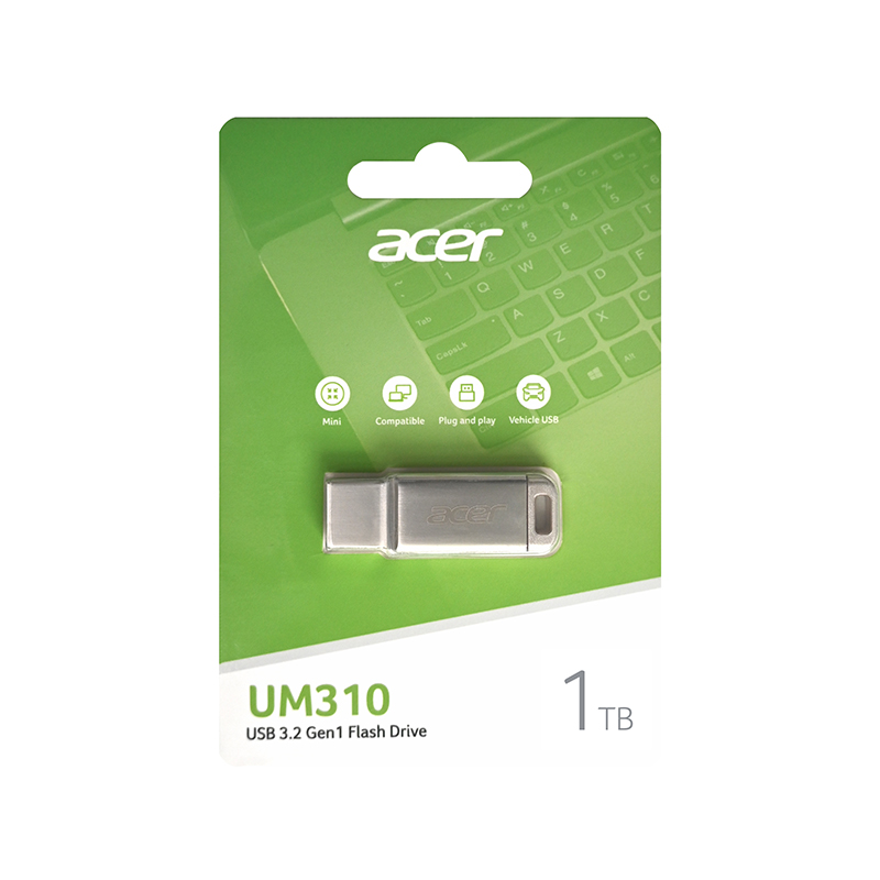 MEMORIA USB 3.2 ACER UM310 1TB 120 MB/S METALICA (BL.9BWWA.585)