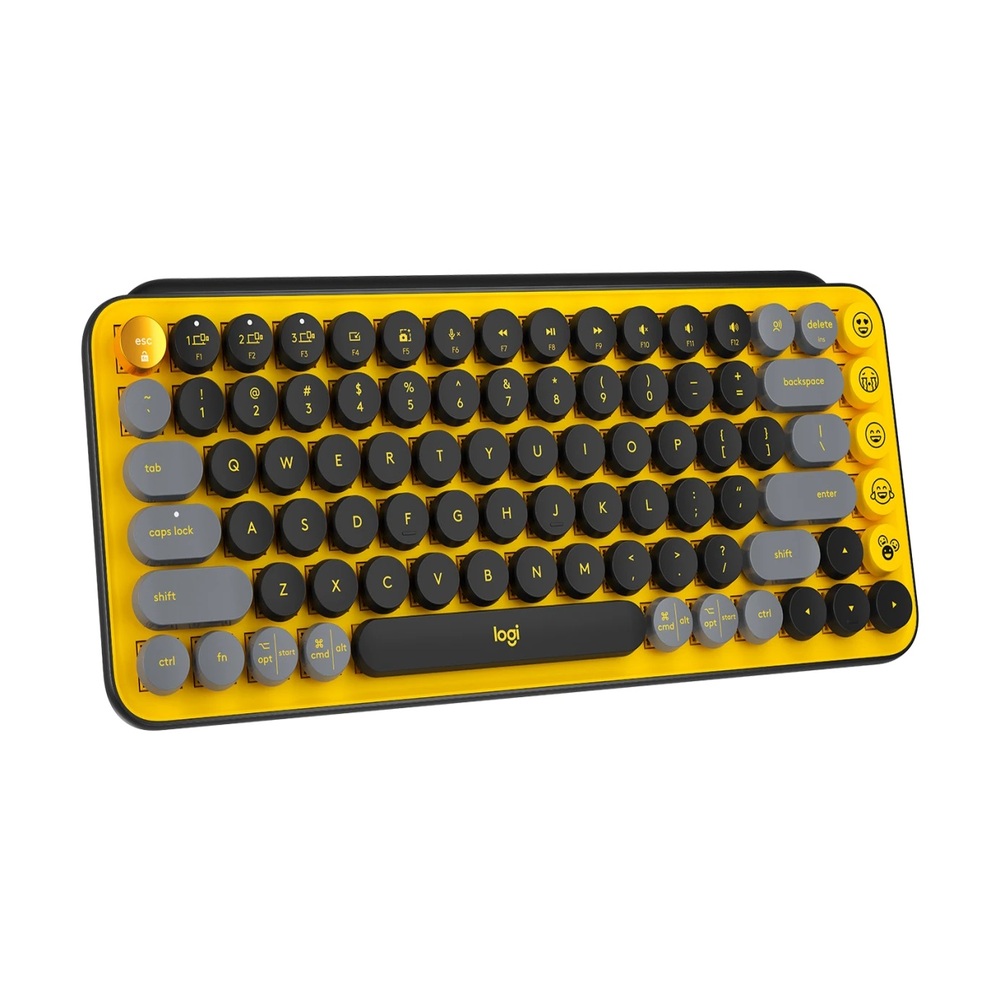 TECLADO LOGITECH POP KEYS MECAN. BT USB BOLT BLAST YELLOW (920-010713)