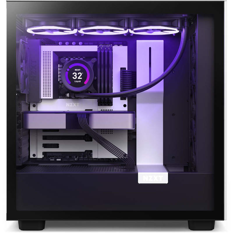 GABINETE NZXT H7 FLOW MT MINI-ITX/MICROATX/ATX 2V F120 BK/W CM-H71FG-01