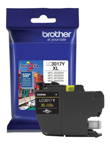 CARTUCHO BROTHER LC3017Y AMARILLO 550 PAGINAS PARA MFCJ5330DW MFCJ6930DW LC3017Y