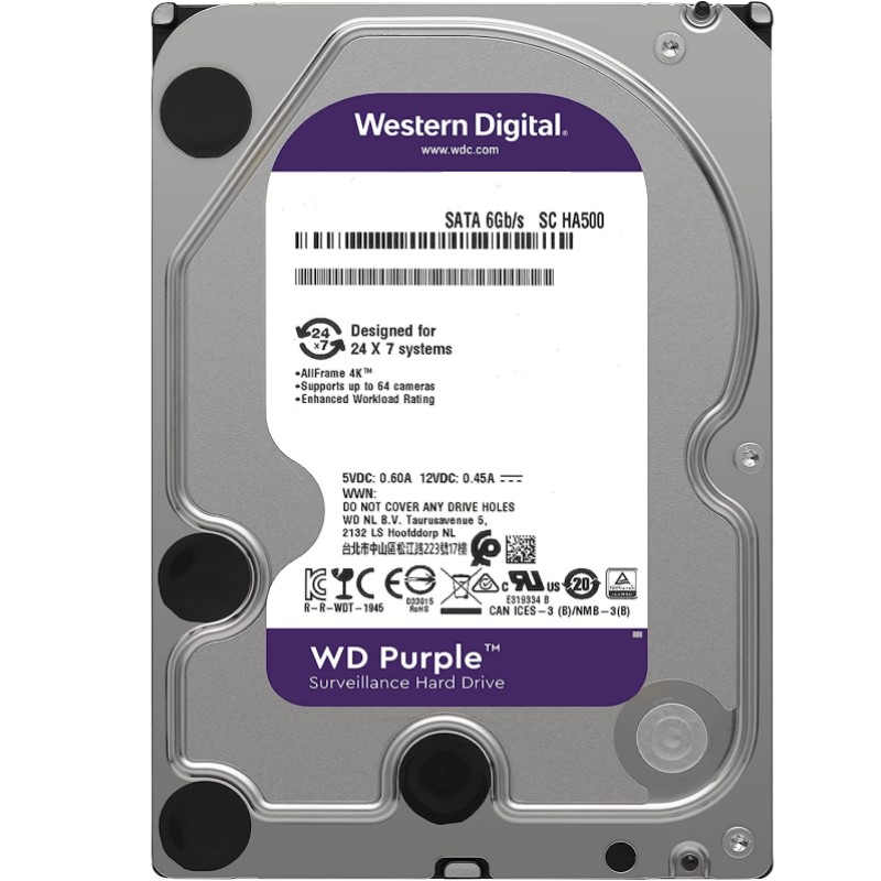DISCO DURO INTERNO WD PURPLE 2TB 3.5" WD23PURZ 64MB VIDEOVIGILANCIA